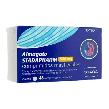 Almagato Stadapharm 500 mg 24 Comprimidos Masticables. Farmacia Llanso