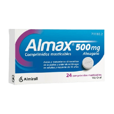 Almax 500 Mg 24 Comprimidos Masticables. Farmacia Llansó
