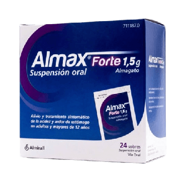 Almax Forte 1.5 g 24 Sobres Suspensión Oral. Farmacia Llansó