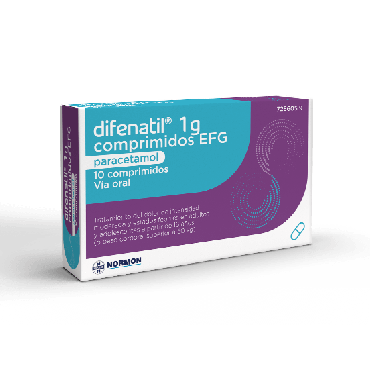 Difenatil 1gr 10 comprimidos. Paracetanol analgésico