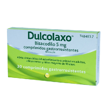 Dulcolaxo Bisacodilo 5 mg 30 Comprimidos. Alivio estreñimiento.