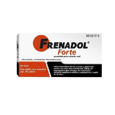 Frenadol Forte 10 Sobres Granulados Solución Oral. Alivio resfriado