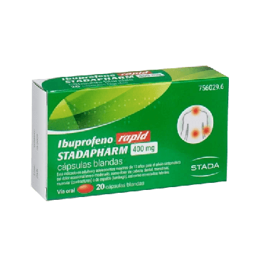 Ibuprofeno Rapid Stadapharm 400 Mg 20 Cápsulas Blandas. Alivio dolor ocasional