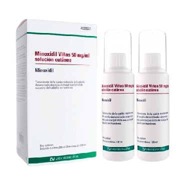 Minoxidil Viñas 50 mg/ml Solución Cutánea 2 Frascos 120ml. Farmacia Llansó