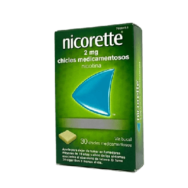 Nicorette 2 mg 30 Chicles Medicamentosos. Farmacia Llansó