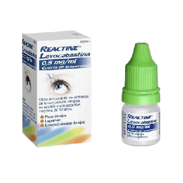 Reactine Levocabastina 0,5 MG/ML Colirio 1 Frasco 4 ml. Farmacia Llansó