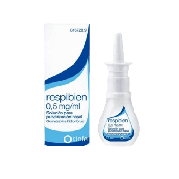 Respibien 0,5 MG/ML Pulverización Nasal 15 ml. Tratamiento congestión nasal