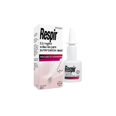 Respir 0.5 MG/ML Pulverización Nasal Frasco 20 ml + Bomba Pulverizadora.