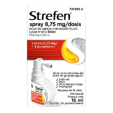 Strefen Spray 8.75 mg/dosis Solución Pulverización Bucal Frasco 15 ml. Farmacia Llansó
