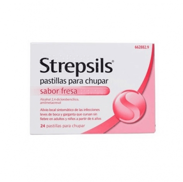 Strepsils 24 Pastillas (Sabor Fresa)