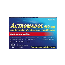 Actromadol 660 MG 8 Comprimidos Liberación Modificada