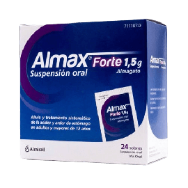 Almax Forte 1.5 g 24 Sobres Suspensión Oral. Farmacia Llansó
