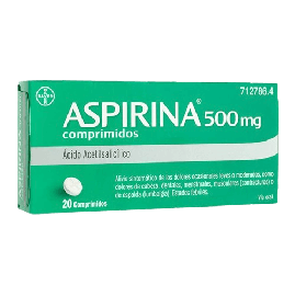 Aspirina 500 mg 20 Comprimidos