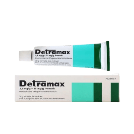 Detramax 2,5. mg/g + 15 mg/g Pomada 30gr. Alivio del picor cutáneo.