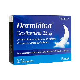 Dormidina 25 Mg 14 Comprimidos Recubiertos. Tratamiento Insomnio