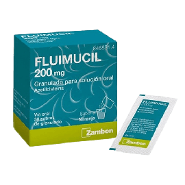 Fluimucil 200 Mg 30 Sobres Granulado Solución Oral