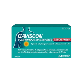 Gaviscon 24 Comprimidos Masticalbes (Sabor Fresa). Farmacia Llansó