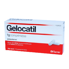 Gelocatil 1 G 10 Comprimidos. Alivio del dolor y la fiebre.