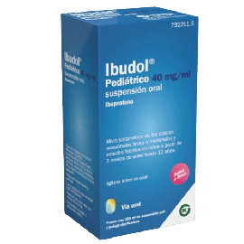 Ibudol Pediátrico 40 mg/ml Suspensión Oral Frasco 150 ml + Jeringa Oral. Farmacia Llansó