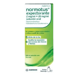 Normotus Expectorante 2 mg/ml + 20 mg/ml Solución oral. Tratamiento catarros y gripes.