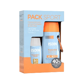 Pack Sport Fotoprotector ISDIN Fusión SPF50 + Gel envase 100ml  + Water envase 100ml